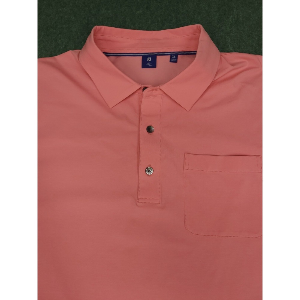 FootJoy 1857 Polo Golf Shirt Men's Size XL Pink Cotton Blend